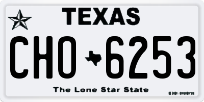 TX license plate CHO6253