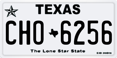 TX license plate CHO6256