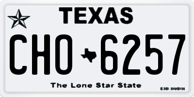 TX license plate CHO6257