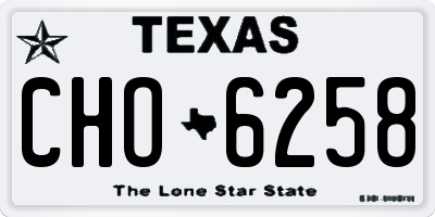 TX license plate CHO6258