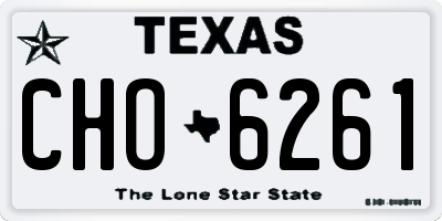TX license plate CHO6261