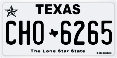 TX license plate CHO6265