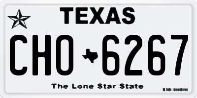TX license plate CHO6267