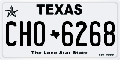 TX license plate CHO6268