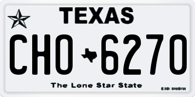TX license plate CHO6270