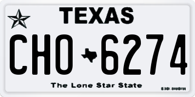 TX license plate CHO6274