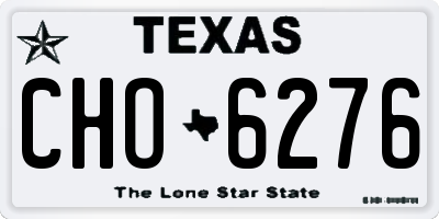 TX license plate CHO6276