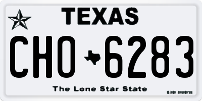 TX license plate CHO6283