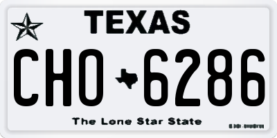 TX license plate CHO6286