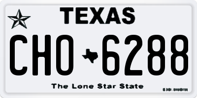 TX license plate CHO6288
