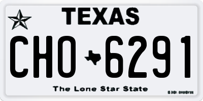 TX license plate CHO6291