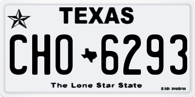 TX license plate CHO6293