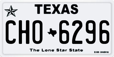 TX license plate CHO6296
