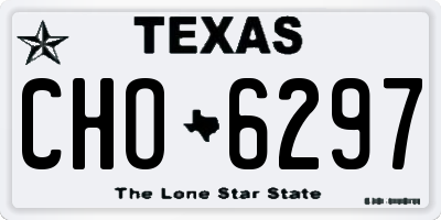 TX license plate CHO6297