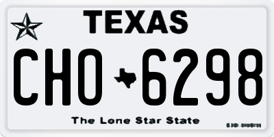 TX license plate CHO6298