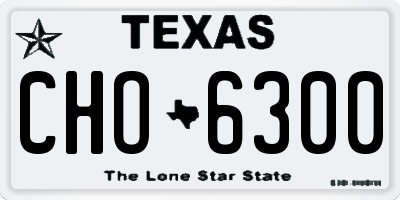 TX license plate CHO6300