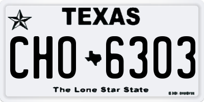 TX license plate CHO6303
