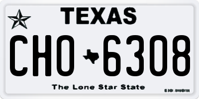 TX license plate CHO6308