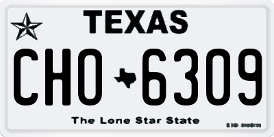 TX license plate CHO6309