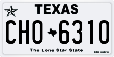 TX license plate CHO6310