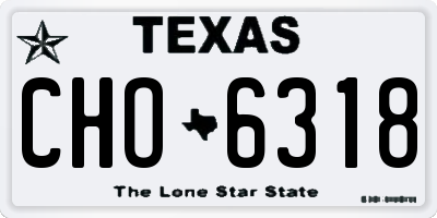 TX license plate CHO6318