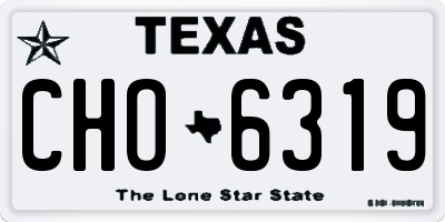 TX license plate CHO6319