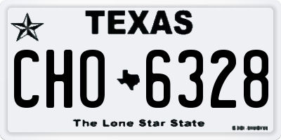 TX license plate CHO6328