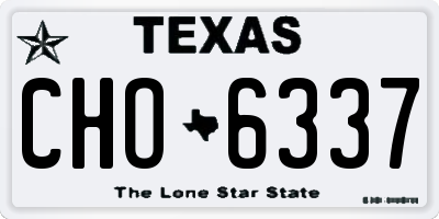 TX license plate CHO6337