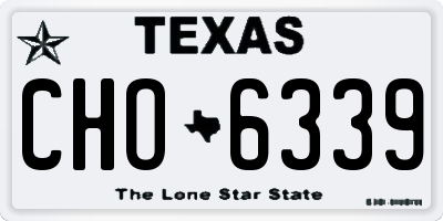 TX license plate CHO6339