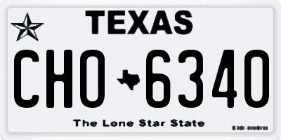 TX license plate CHO6340