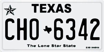 TX license plate CHO6342