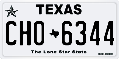 TX license plate CHO6344