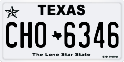 TX license plate CHO6346