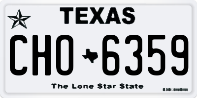 TX license plate CHO6359