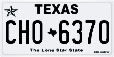 TX license plate CHO6370