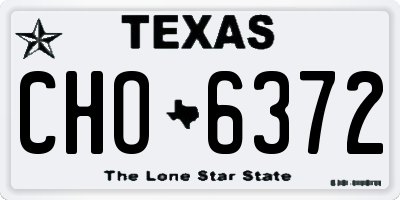 TX license plate CHO6372