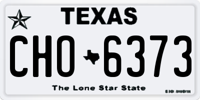 TX license plate CHO6373