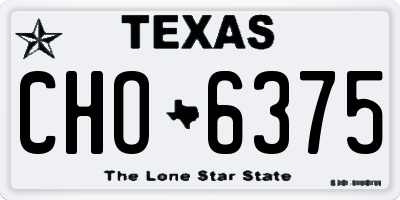 TX license plate CHO6375