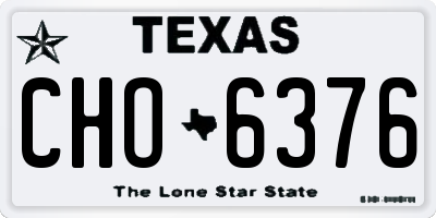 TX license plate CHO6376
