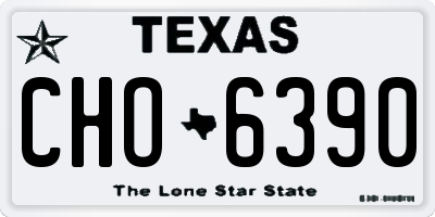 TX license plate CHO6390