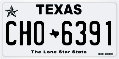 TX license plate CHO6391