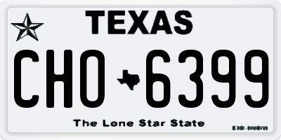 TX license plate CHO6399