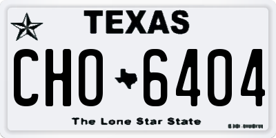 TX license plate CHO6404