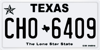 TX license plate CHO6409