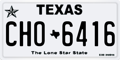 TX license plate CHO6416