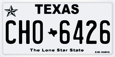TX license plate CHO6426