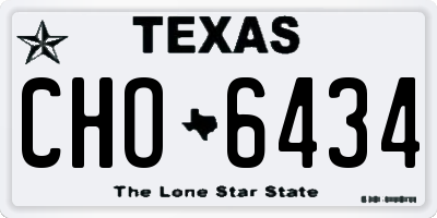 TX license plate CHO6434
