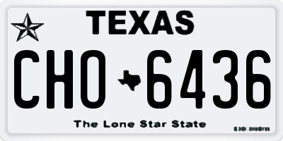 TX license plate CHO6436
