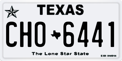 TX license plate CHO6441