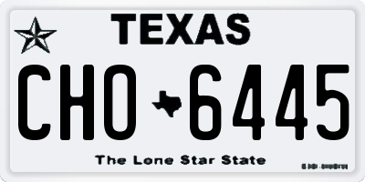 TX license plate CHO6445